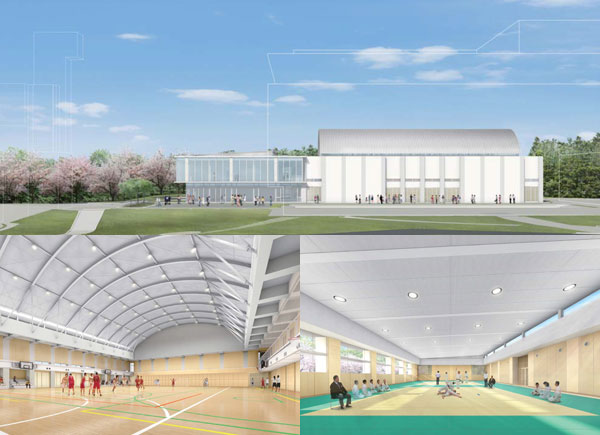 大学体育館新築計画イメージパース