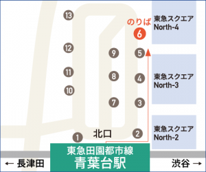 青葉台駅バス乗り場の詳細図
