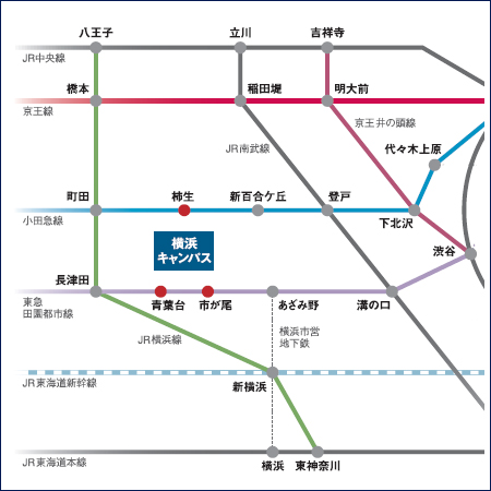  横浜キャンパス路線図 